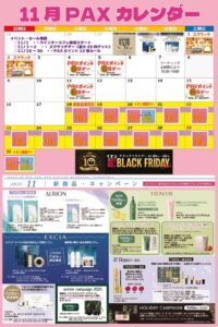 PAX11月カレンダーPDFのサムネイル