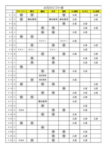 4月シフトのサムネイル