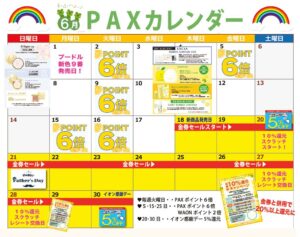PAX６月カレンダーPDFのサムネイル